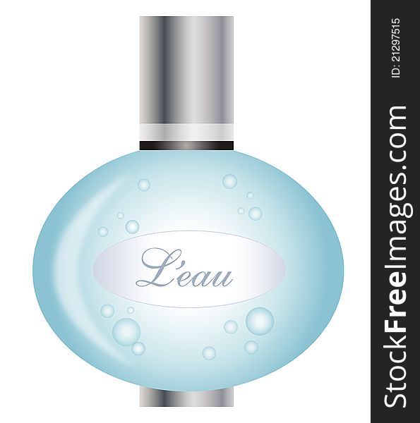 Cartoon illustration of a perfume bottle