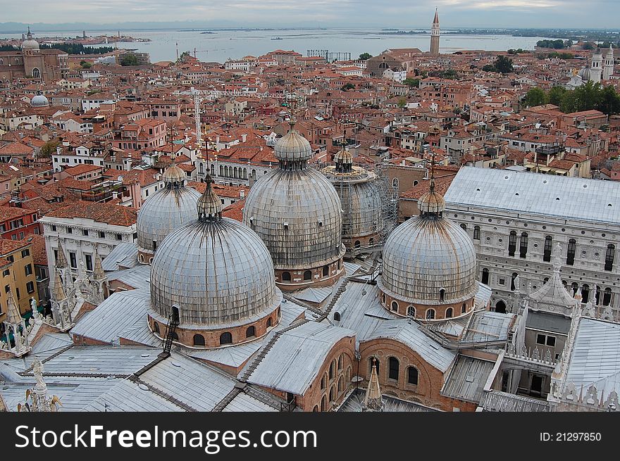 View Across The Rooftops Of Venice