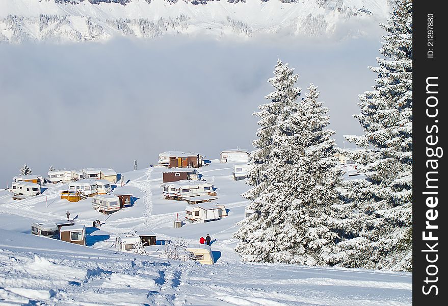Winter in the swiss alps, Switzerland. Winter in the swiss alps, Switzerland