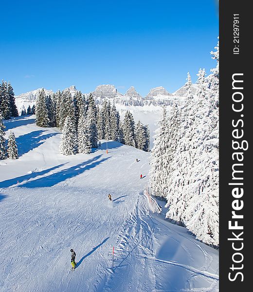 Winter in the swiss alps, Switzerland. Winter in the swiss alps, Switzerland