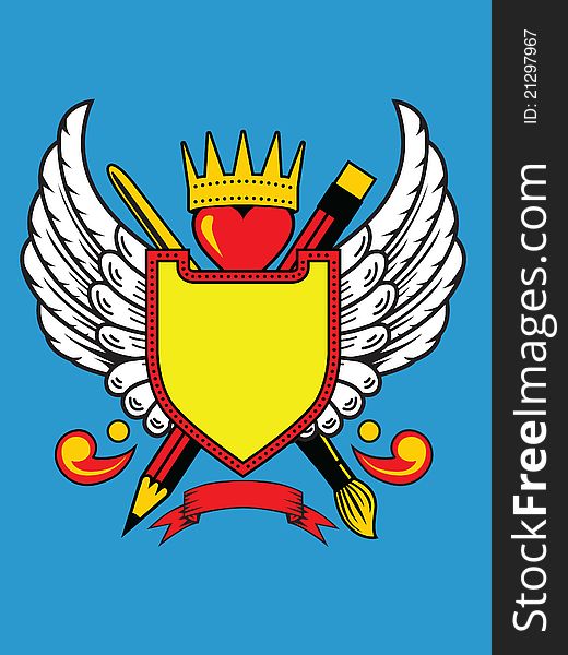 Coat of arms, colored design element