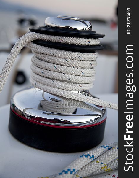 Winch On The Sailboat