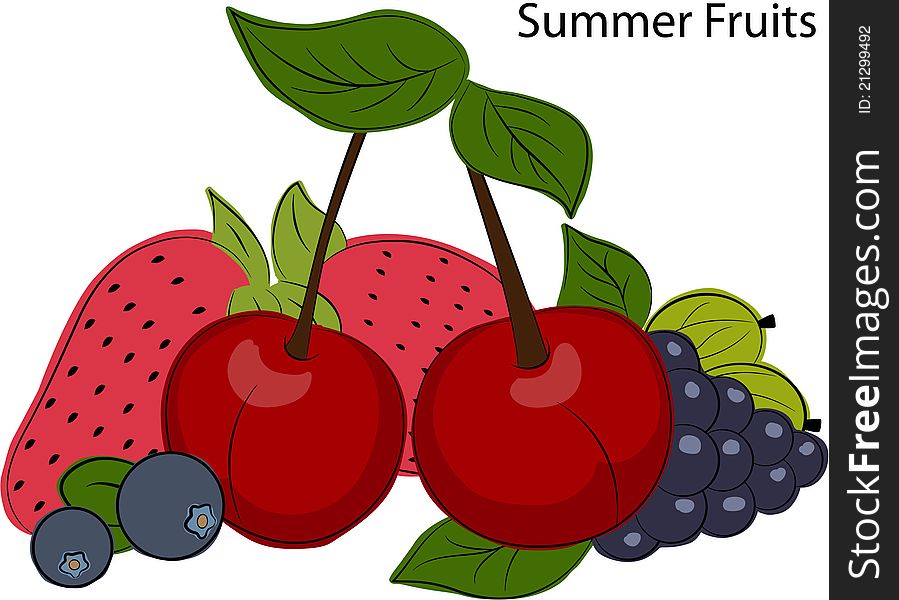 This is vector summer berries. This is vector summer berries