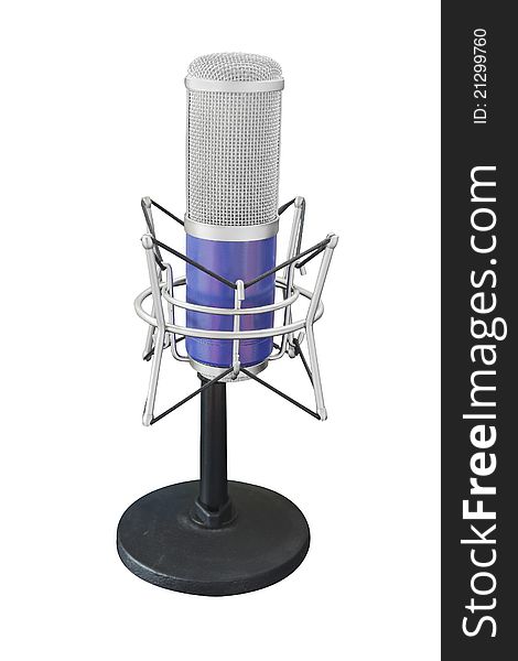 The image of a microphone on a rest