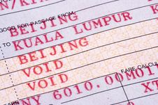 Close Up On Airline Ticket Royalty Free Stock Image Close Up On Airline Ticket Royalty Free Stock Image
