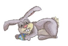 Easter Bunny With Easter Egg Stock Image