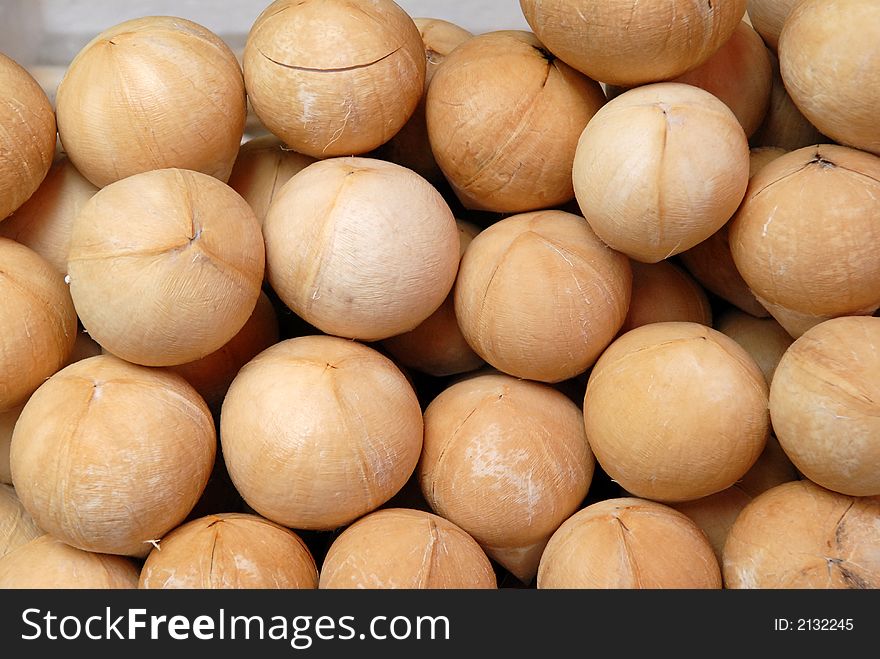 Coconuts selling at the shop