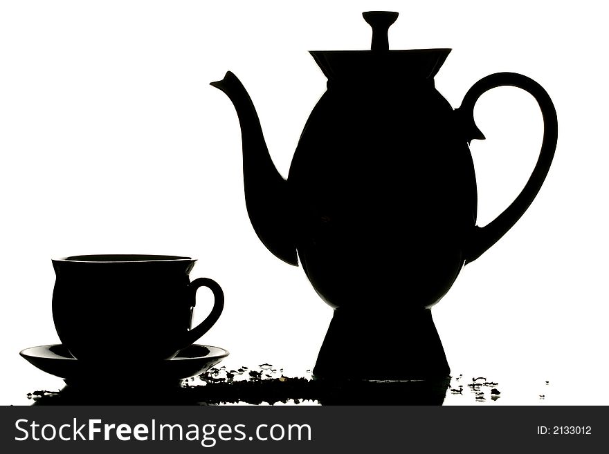 Black Cup And Teapot