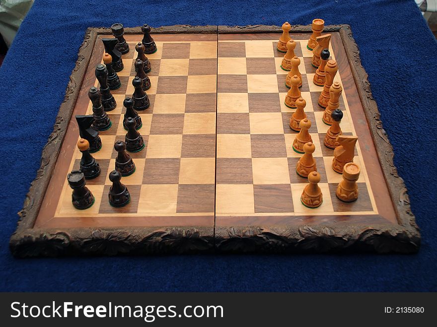 Wooden chess set whit pieces. Wooden chess set whit pieces