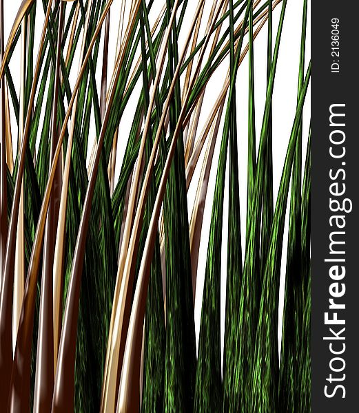 Perspective of the growing grass. Illustration made on computer. Perspective of the growing grass. Illustration made on computer.