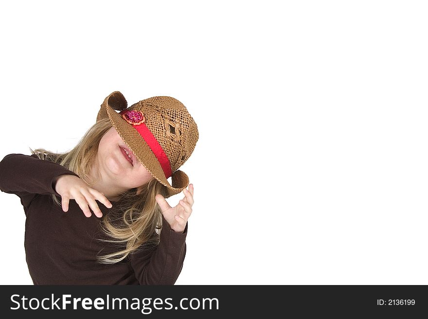 Blonde Girl in Cowgirl Hat