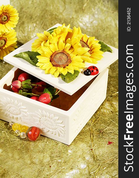 Springtime, flower and ceramic box