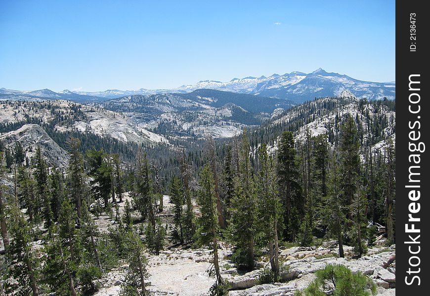 A view of the domelands where Yosemite National Park meets the Ansel Adams wilderness. A view of the domelands where Yosemite National Park meets the Ansel Adams wilderness