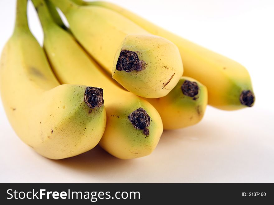 A bunch of bananas on white background. A bunch of bananas on white background