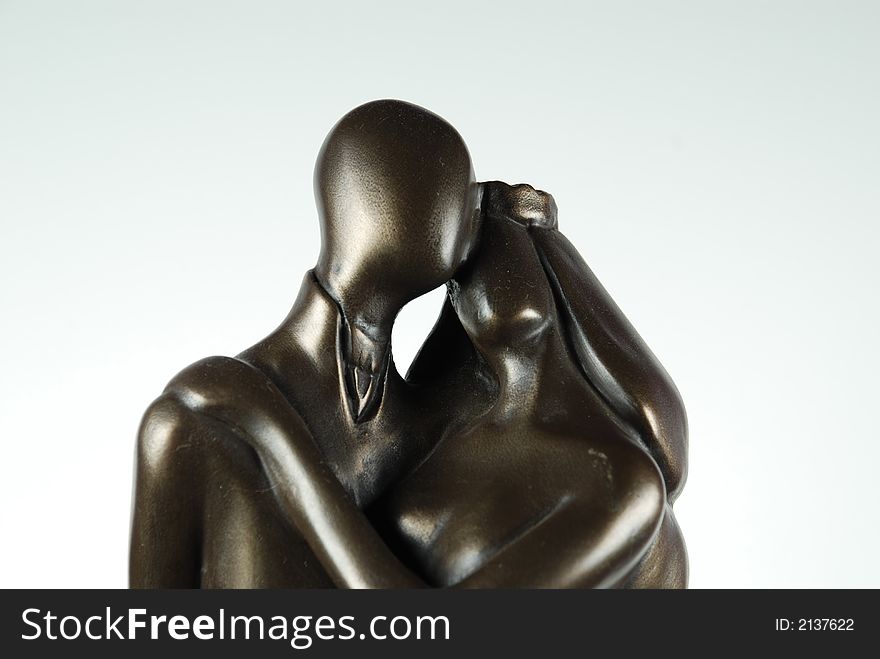 Abstract statue of bride and groom