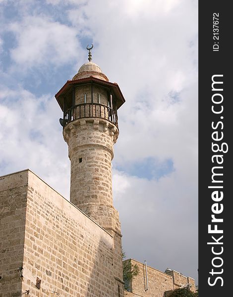 A mosque in the old port city of Jaffa in Israel. A mosque in the old port city of Jaffa in Israel