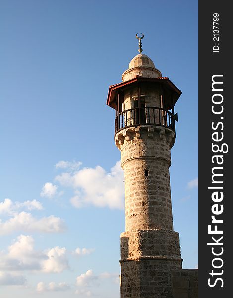 A mosque in the old port city of Jaffa in Israel. A mosque in the old port city of Jaffa in Israel