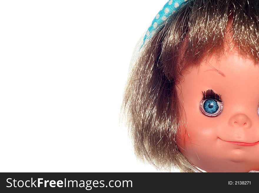Happy girl doll face