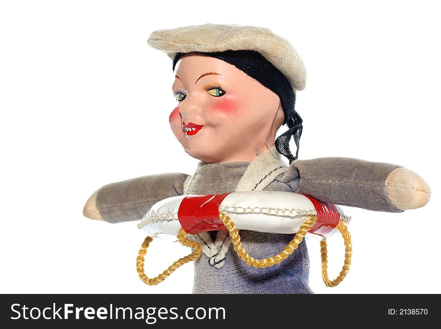 Old sailor cloth doll 2