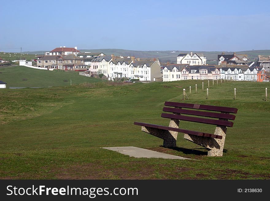 Bench on a green a place to be alone