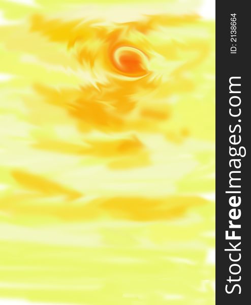 Yellow background with sun and clouds. Yellow background with sun and clouds.