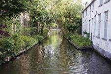 Canal In Bruges, Belgium Royalty Free Stock Photo Canal In Bruges, Belgium Royalty Free Stock Photo