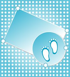 Baby Boy Announcement Greeting Card. Royalty Free Stock Photos Baby Boy Announcement Greeting Card. Royalty Free Stock Photos