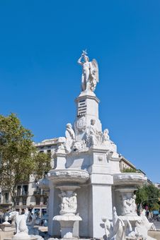 Geni Catala Fountain At Barcelona, Spain Stock Image