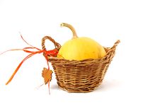 Pumkin In A Basket Royalty Free Stock Images Pumkin In A Basket Royalty Free Stock Images