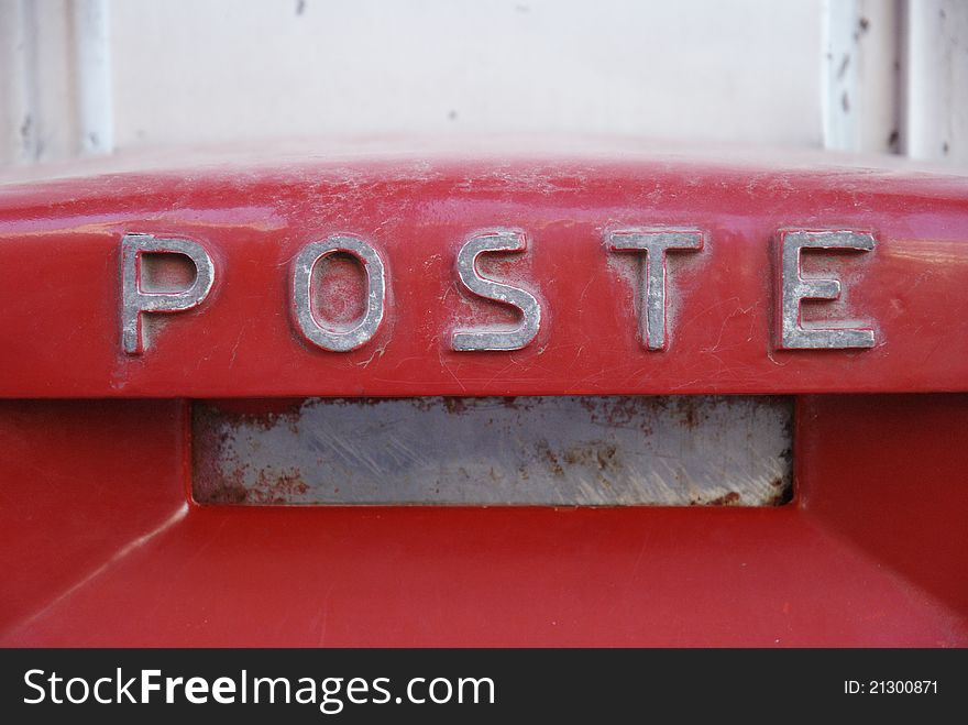 Old mailbox in the central area of san benedetto del tronto, marche region in Italy. Old mailbox in the central area of san benedetto del tronto, marche region in Italy