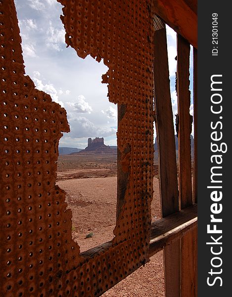 Slice of Monument Valley in a barrack