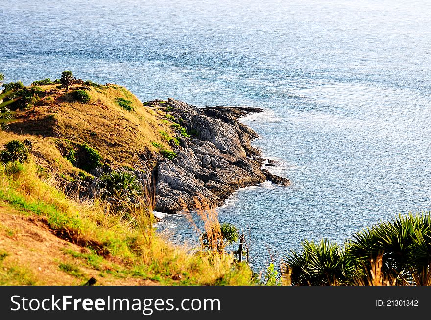 Phromthep cape at sunny day. Phromthep cape at sunny day