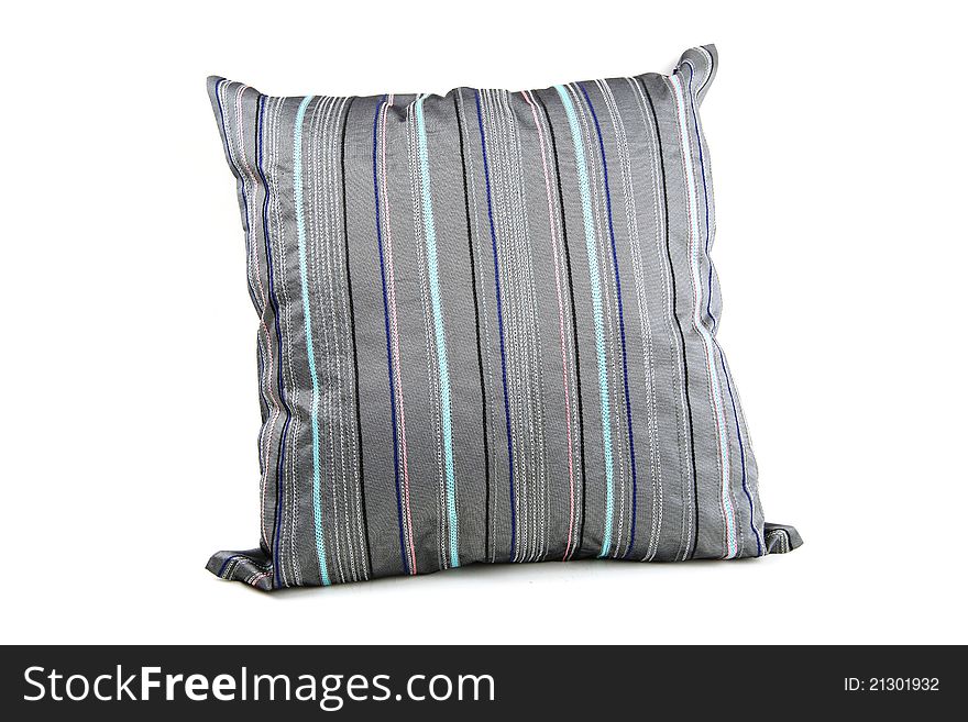 Gray pillow isolated on white