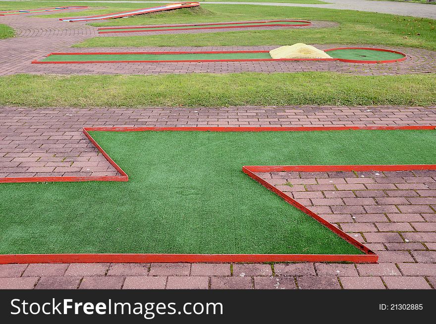 Golf  training field in the resort