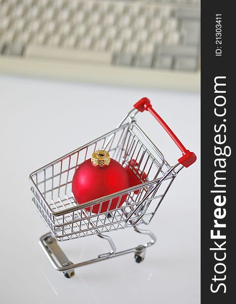 Online shopping in chrismas time. Online shopping in chrismas time