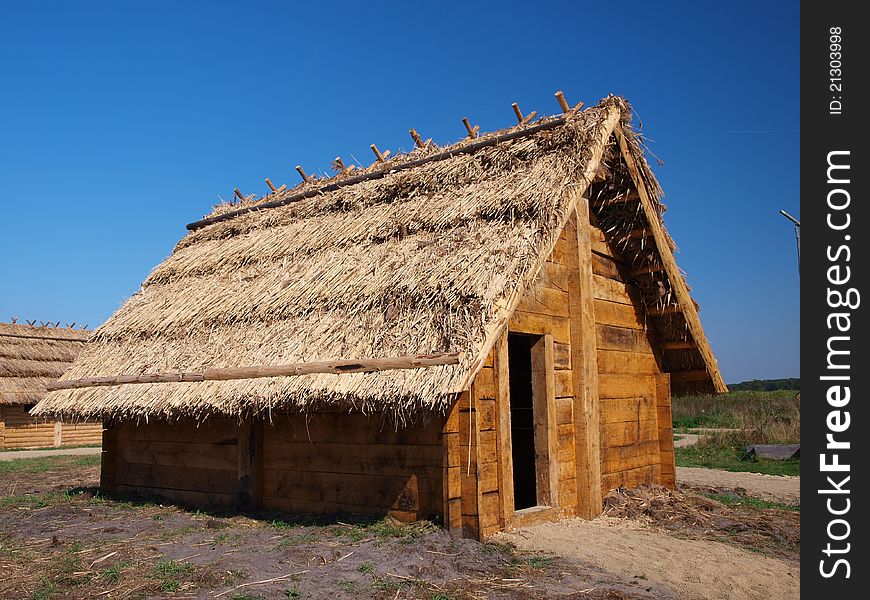 Reconstruction of an early-medieval settlement in Zmijowiska, Poland. Reconstruction of an early-medieval settlement in Zmijowiska, Poland