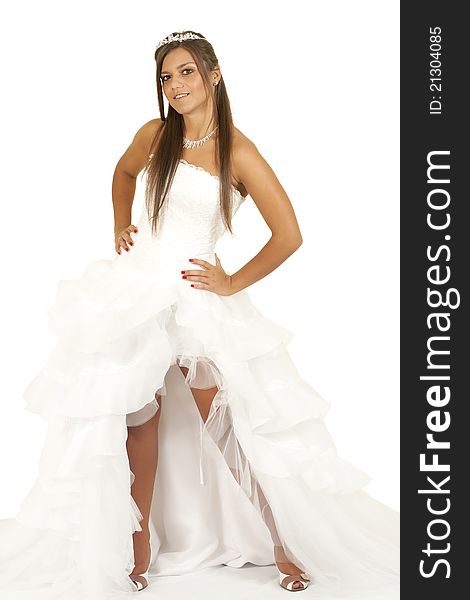 Girl In A Wedding Dress Full Length