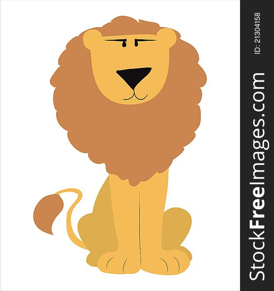 Illustration of lion with vector file