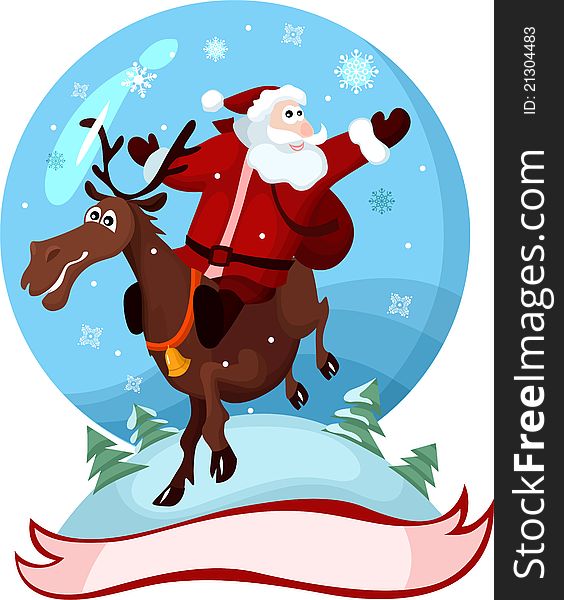 vector illustration of a christmas card