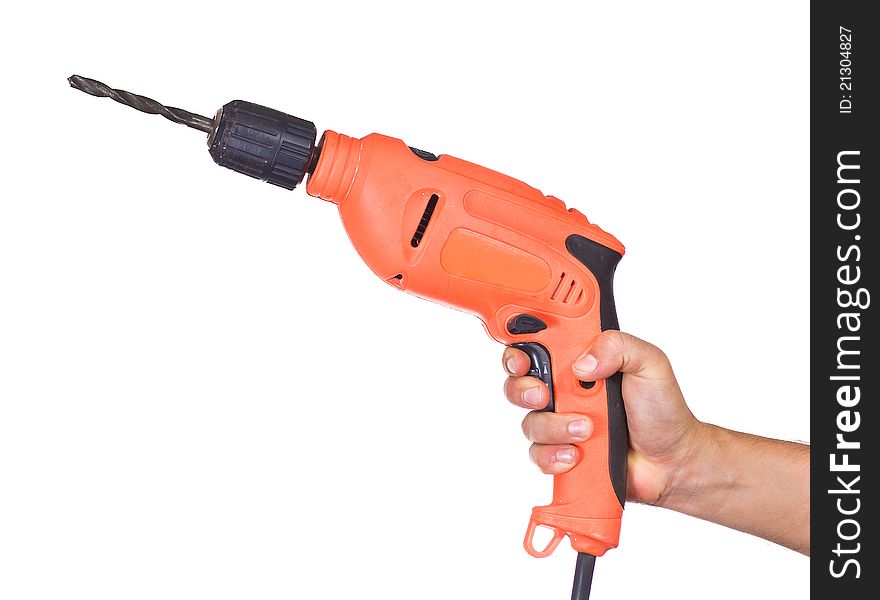 Hand with a drill