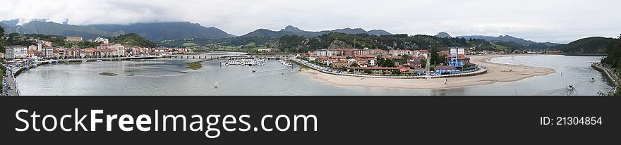 Panoramic view of ribadesella , asturias, Spain. Panoramic view of ribadesella , asturias, Spain