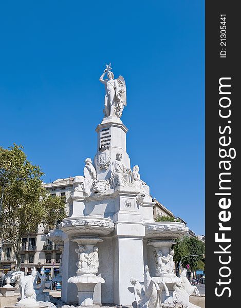 Geni Catala Fountain At Barcelona, Spain