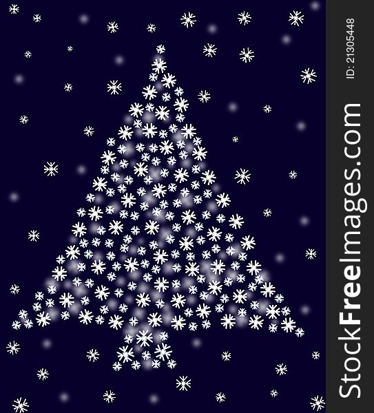 Christmas tree on a background