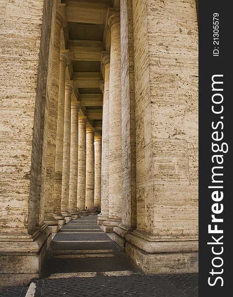 Columns by the Vatican, Rome