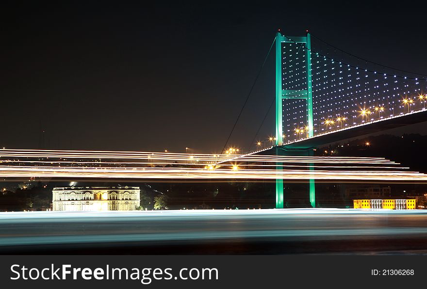 Bosporus Bridge with Beylerbeyi Palace.