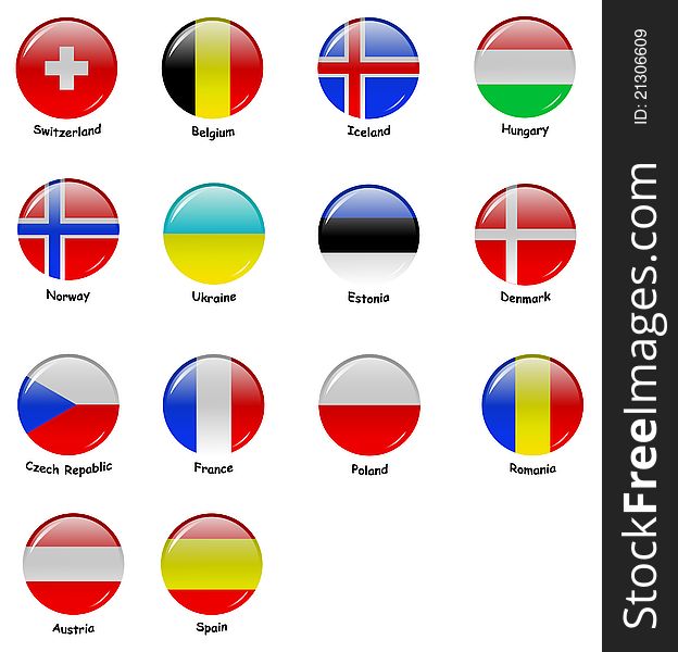 Icons with flages of european countries (part 3). Icons with flages of european countries (part 3)