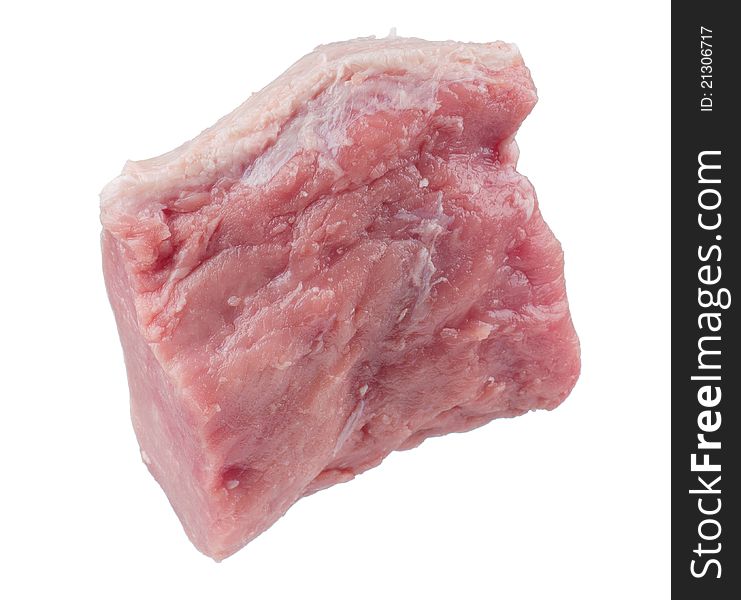 Fresh raw juicy meat on a white background. Fresh raw juicy meat on a white background