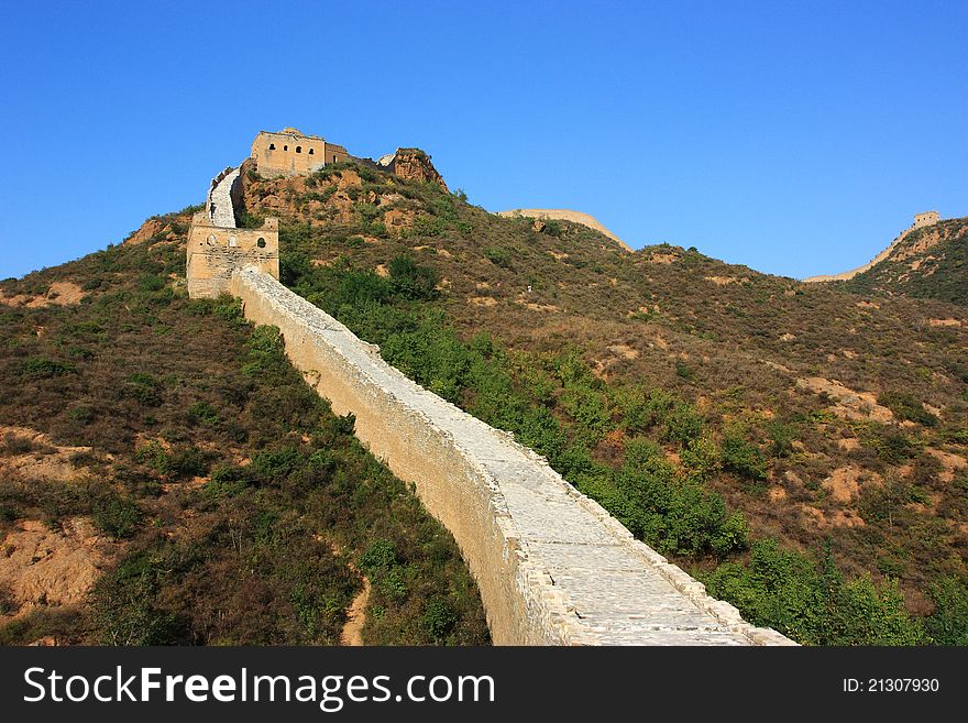 The great wall of beijing ,China. The great wall of beijing ,China