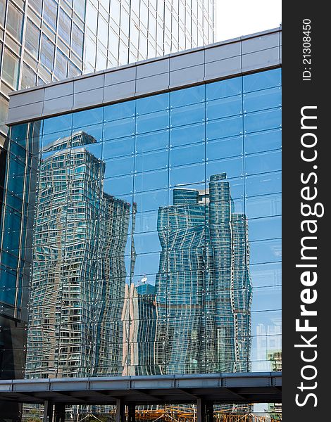 Modern building reflection