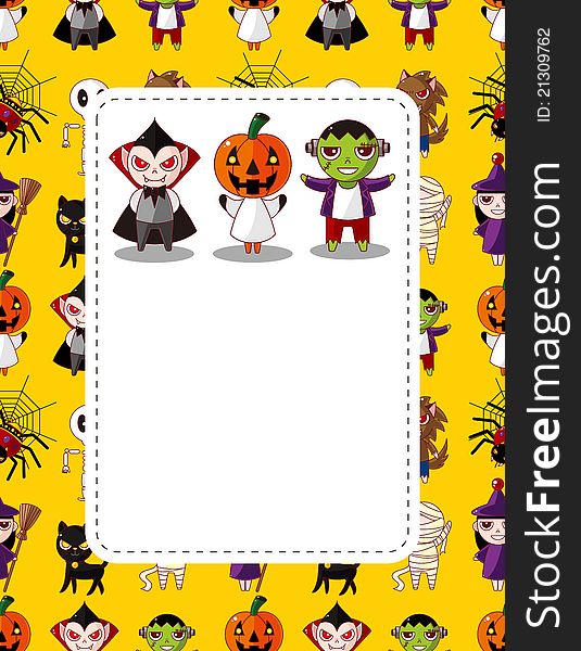 Cartoon Halloween Card